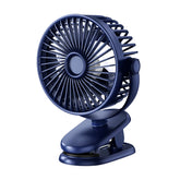 USB Plug-in Use Mini Clipped Fan 360° Rotation 2-speed Wind Desktop Ventilator Silent Air Conditioner